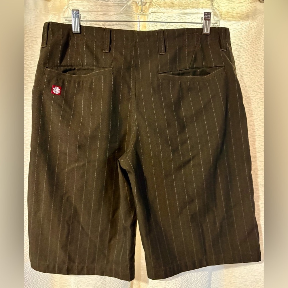 Element Dark Brown Pinstripe Men's Shorts